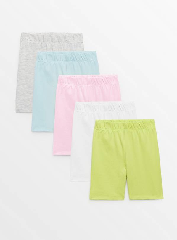 Pastel Cycling Shorts 5 Pack 10 years